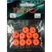 Грузило ушастый для рыбалки, таблетка (эксцентрик) цвет Silvereyes Orange, 10шт в уп., вес 7г
